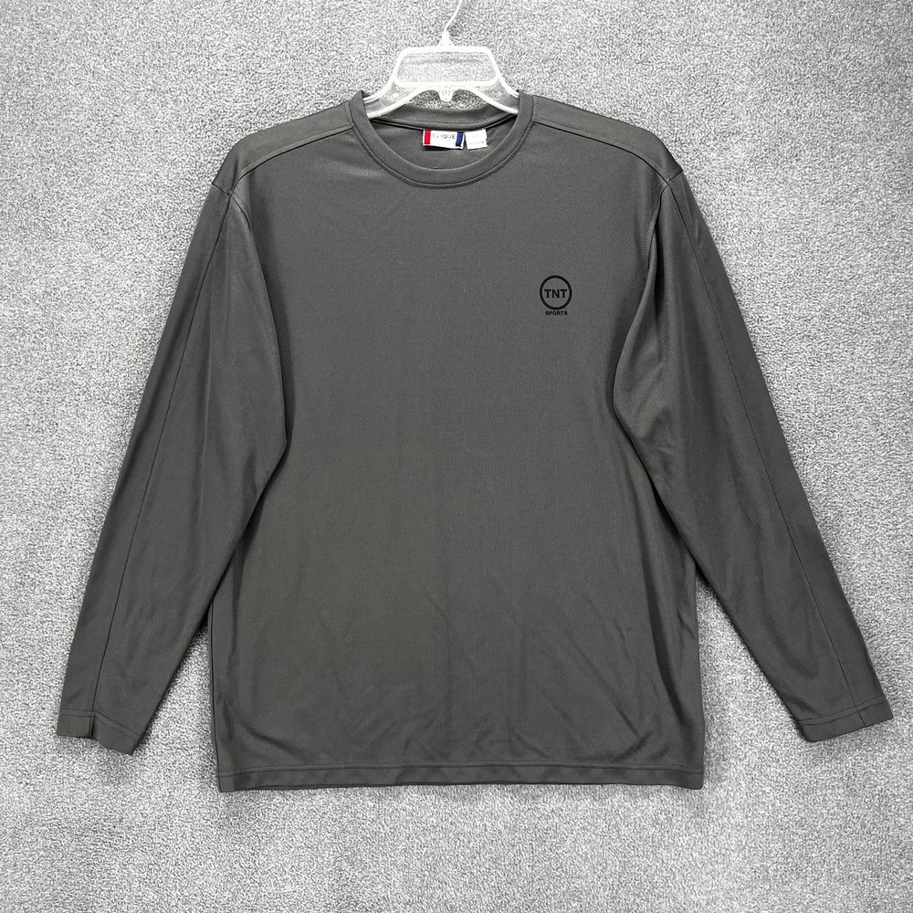 Clique Sweatshirt TNT Sports Mens Large L Gray Pullover long sleeves crew neck‎